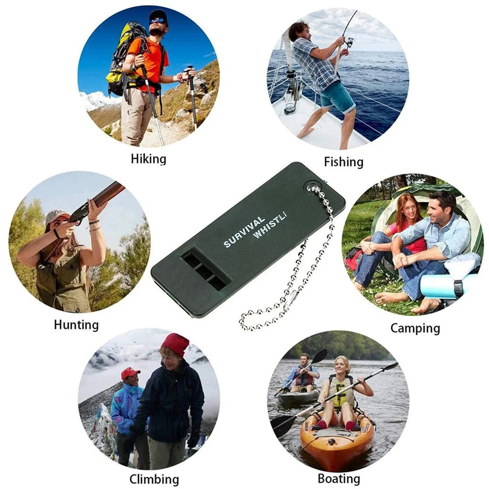 3-Frequency High-Decibel Survival Whistle - Triple-Tone Emergency Whistle for Hiking, Camping & Hunting