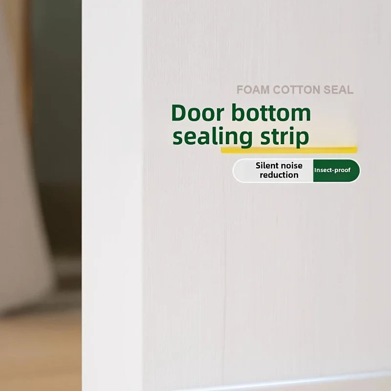 Thickened Self-Adhesive Silicone Door Bottom Seal Strip 1M (3.6 cm / 1.42 in) Weatherproof Soundproof Dustproof Gap Sealer