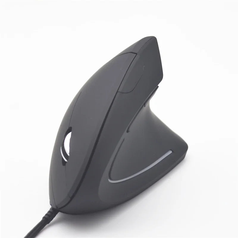 Ergonomic Right-Hand Vertical RGB Wired Optical Mouse for Gaming PC & Laptop
