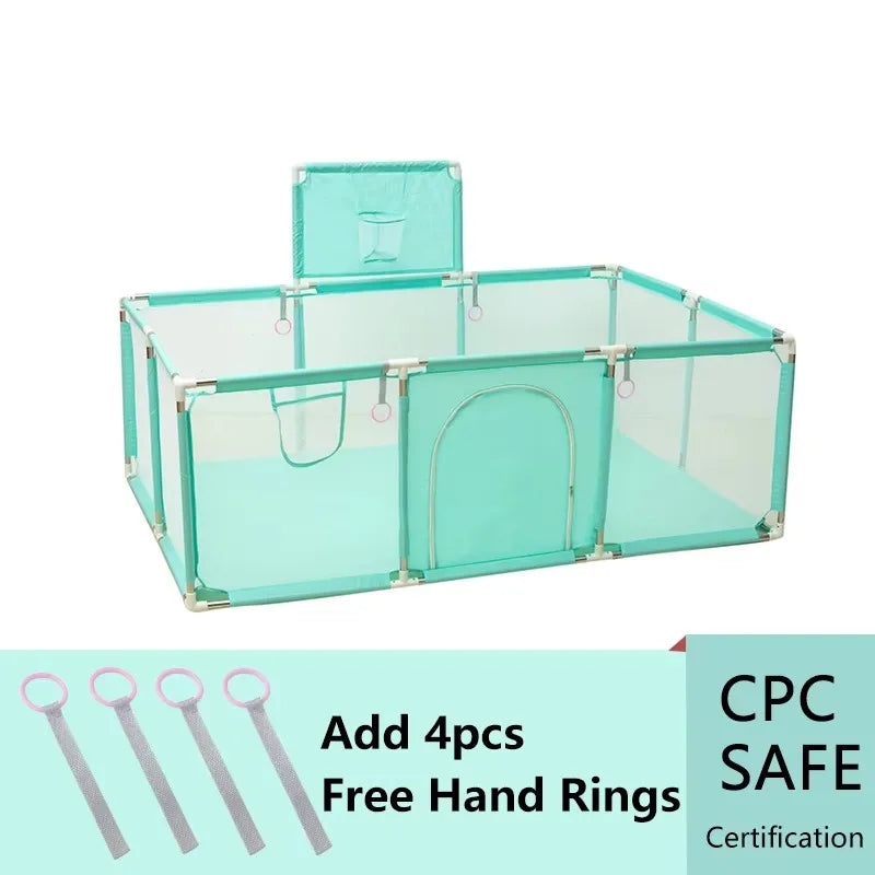 Baby Playpen Indoor Play Yard with Ball Pit Fence — Multi-Panel Safety Corral for Infants & Toddlers (107 x 235 x 129 cm / 42.1 x 92.5 x 50.8 in)