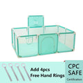 Baby Playpen Indoor Play Yard with Ball Pit Fence — Multi-Panel Safety Corral for Infants & Toddlers (107 x 235 x 129 cm / 42.1 x 92.5 x 50.8 in)