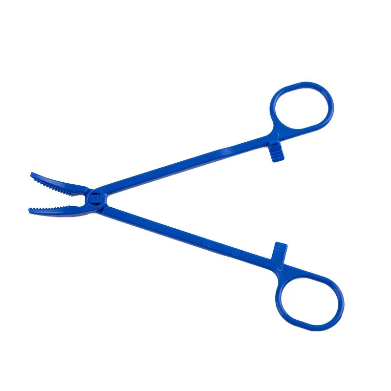Acrylic Hemostat Forceps - 6.3 in (16 cm) Eagle-Beak Sponge Clamp for Piercing, Surgical & Lab Use