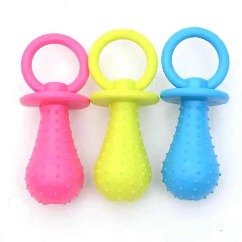 Bite-Resistant Rubber Spiked Dog Chew Toy for Small Dogs — Teeth Cleaning Squeaky Training Toy (1-Pack)