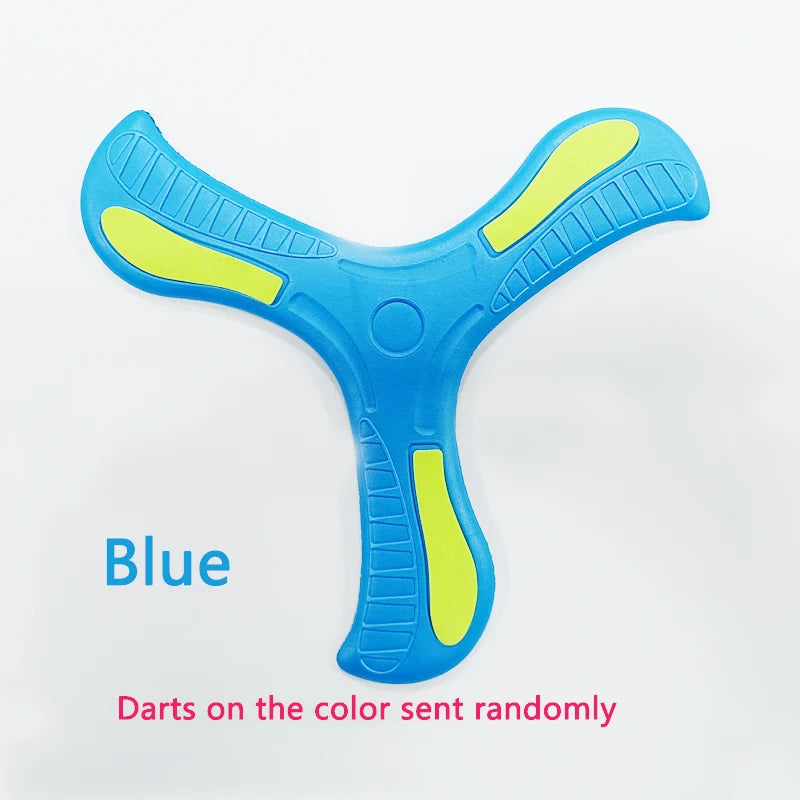 Soft Foam Boomerang Flying Disc (10.2 in / 26 cm) - Three-Leaf Cross Throwing Toy for Kids & Adults, Safe EVA Outdoor Toy