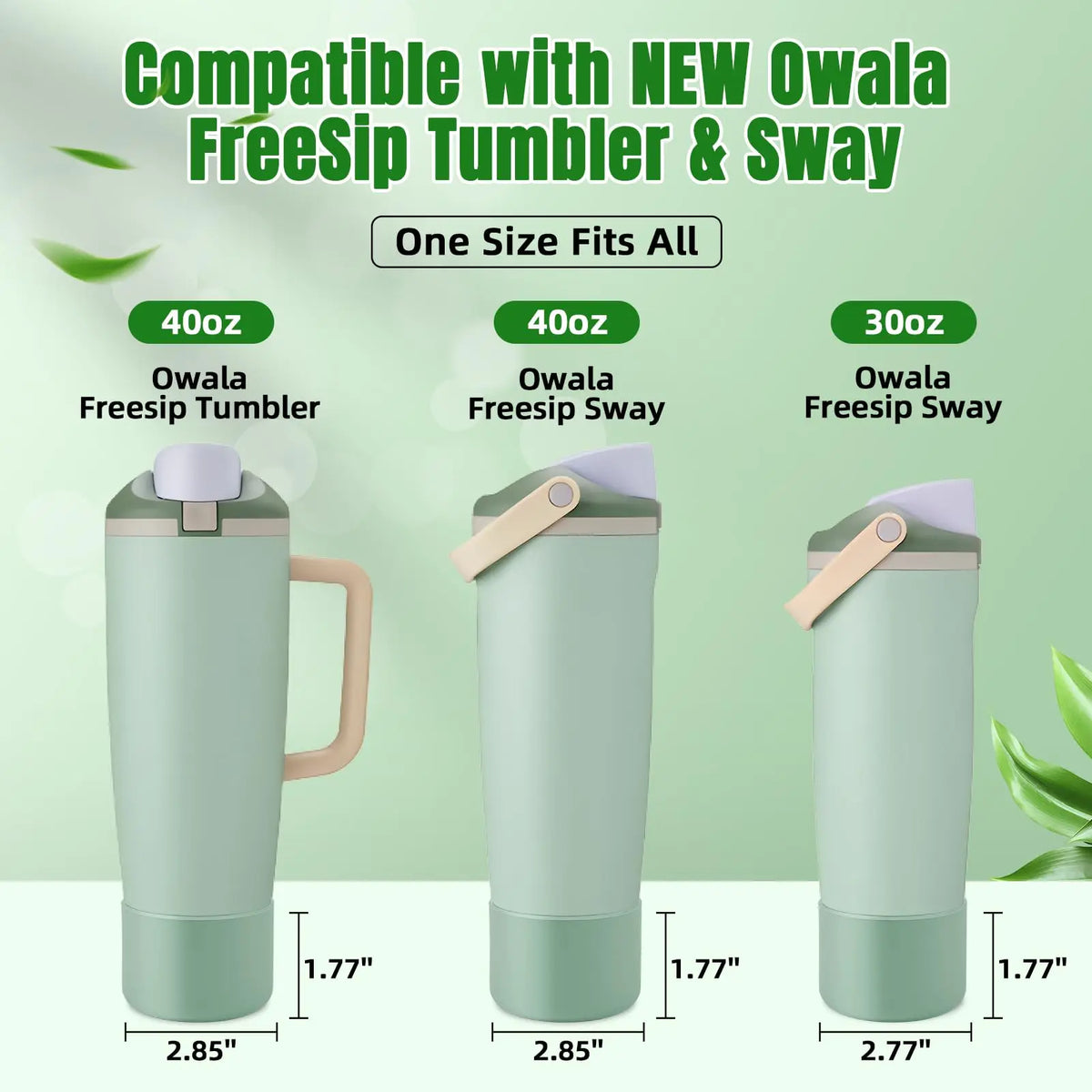 2-Pack Silicone Anti-Slip Boot for 30 oz (887 ml) & 40 oz (1.18 L) Insulated Bottles and Tumblers – Protective Bottom Cover