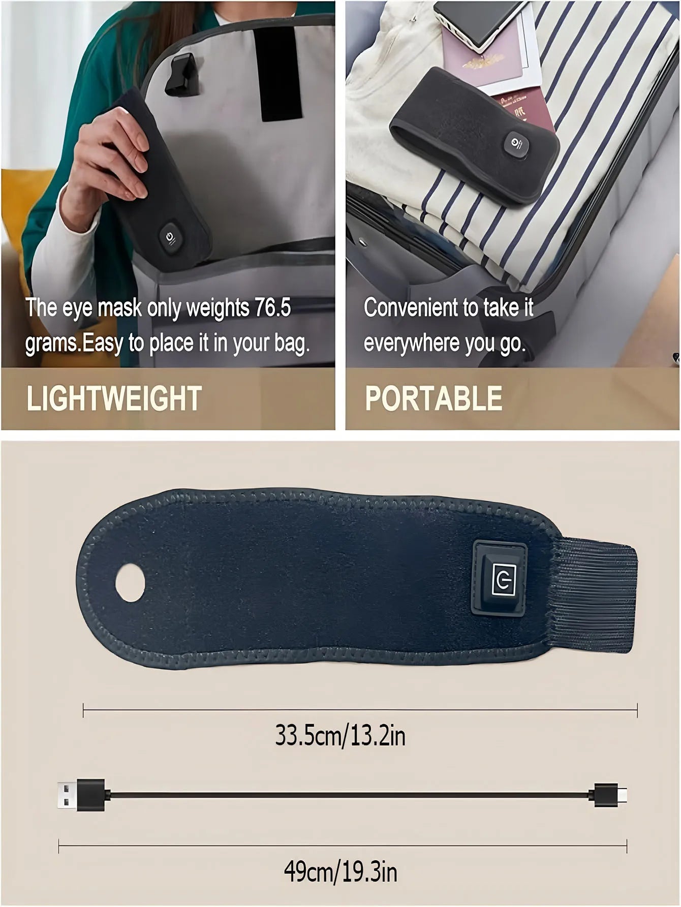 USB Electric Heated Wrist Brace – Adjustable Breathable Black Strap, Sports Wrist Support & Joint Pain Relief