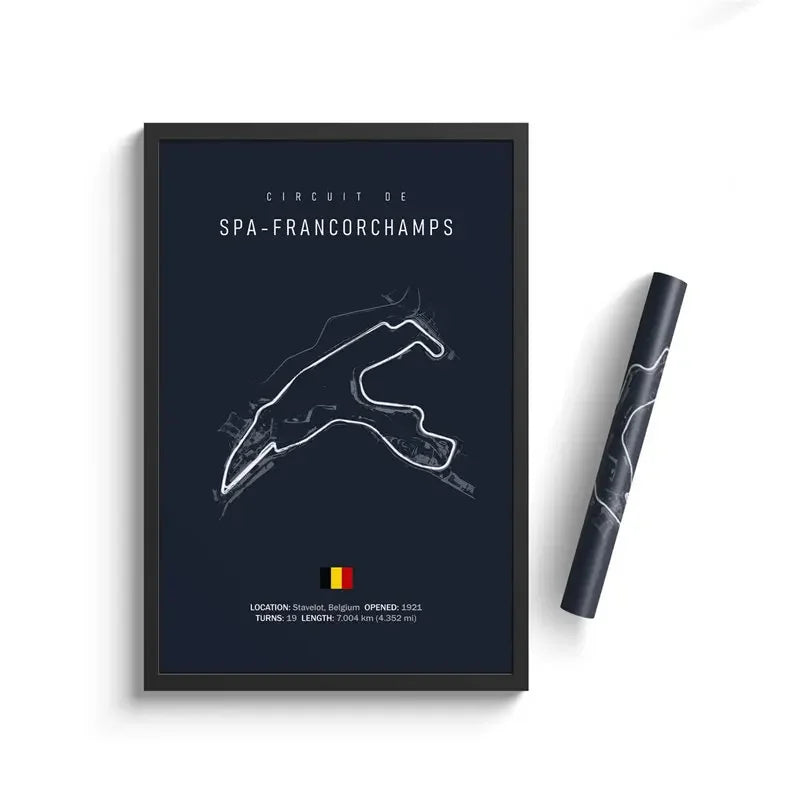 F1 Track Canvas Print – Imola & Monaco Circuit Wall Art, Formula 1 Motorsport Poster, Unframed Nordic Racing Decor for Home