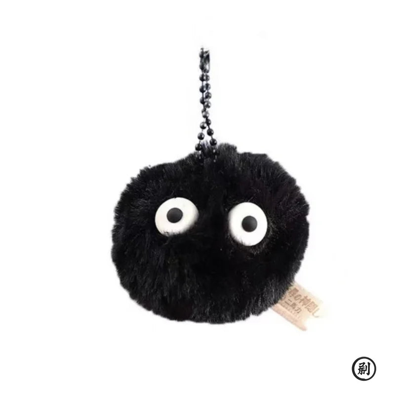 5 or 10-Pack Plush Coal Ball Keychains, Cute Black Cartoon Bag Charms & Pet Toy Accessories