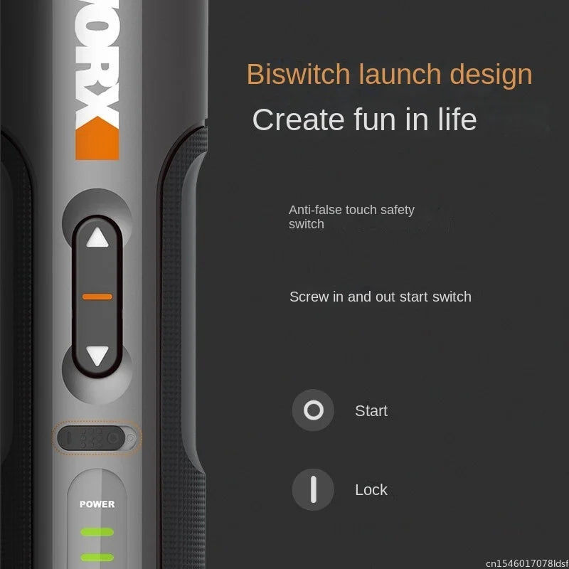 4V Cordless Electric Screwdriver Set USB Rechargeable — Smart Handle, 30-Bit Kit, 8Nm Torque