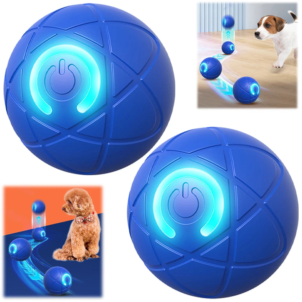Interactive Automatic Rolling Dog Ball Toy - Rechargeable USB Pet Ball for Small, Medium & Large Dogs