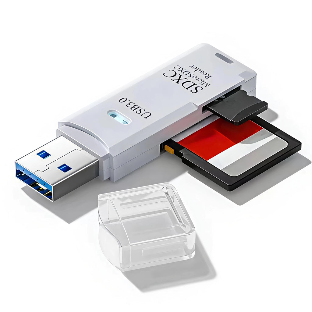 USB 3.0 2-in-1 Micro SD (TF) & SD Card Reader - High-Speed USB Adapter for PC Laptop