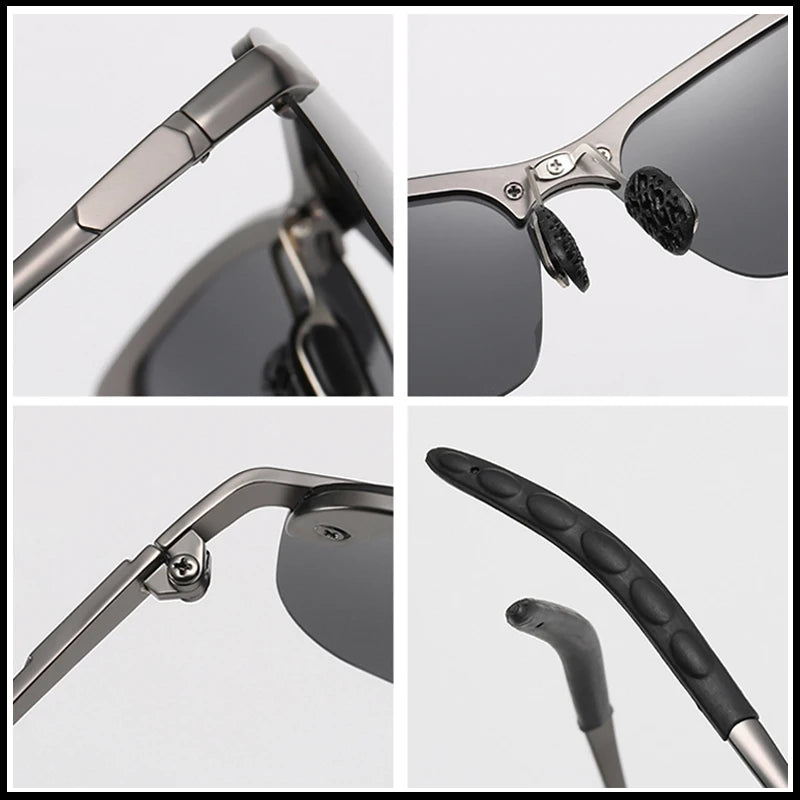 Men's Photochromic Polarized Sunglasses UV400 Color-Changing Driving & Fishing Eyewear