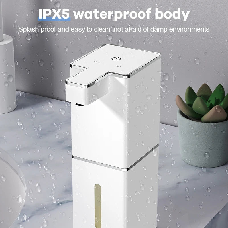 Wall-Mounted Touchless Automatic Soap Dispenser — 380ml (12.8 fl oz) Rechargeable Infrared Foam & Liquid Dispenser for Kitchen & Bathroom