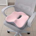 Ergonomic Memory Foam Seat Cushion for Office Chairs and Cars, Posture Support & Tailbone Relief, Non-Slip