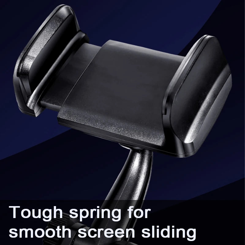 Rearview Mirror Phone Holder for Car 360° Rotating Stable Grip Smartphone Mount for Navigation
