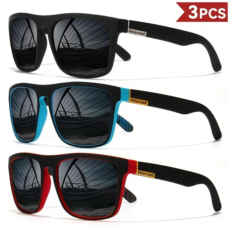 Vintage Square Polarized Sunglasses - Driving & Fishing UV400 Mirror Lenses
