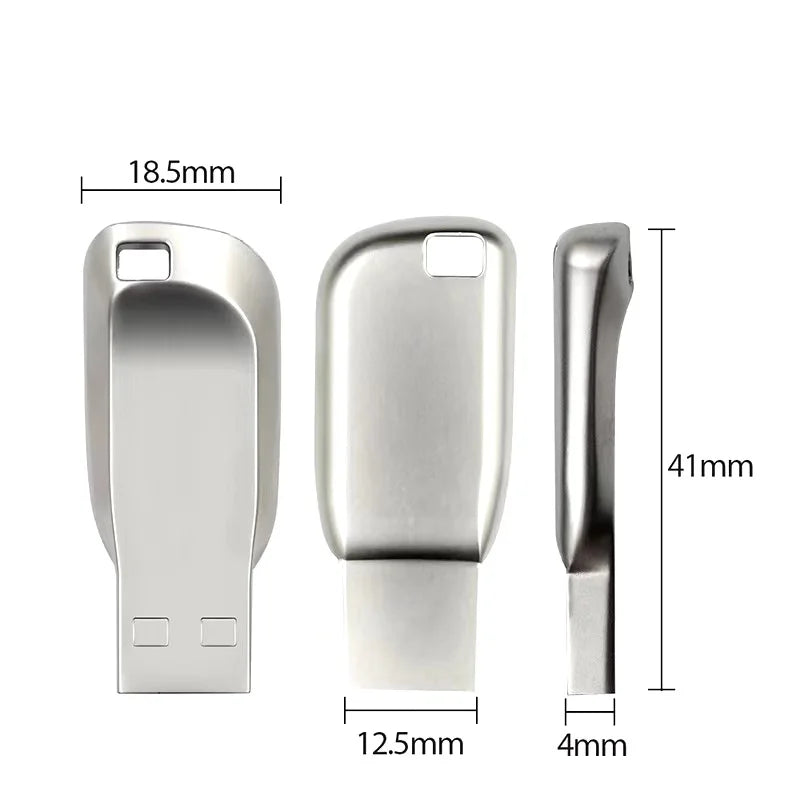 High-Speed Metal USB 3.0 Flash Drive – Waterproof USB Stick with OTG Support, 8GB–128GB