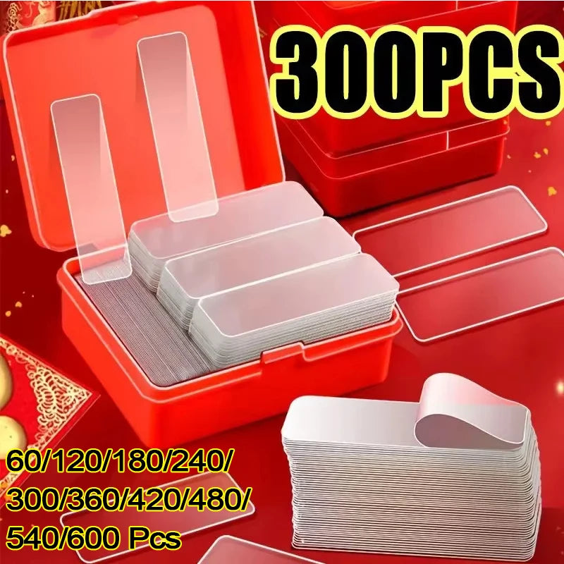 Reusable Nano Double-Sided Transparent Adhesive Tape – Super Strong Waterproof Wall Mount Strips (60/120/180/240/300 pcs)