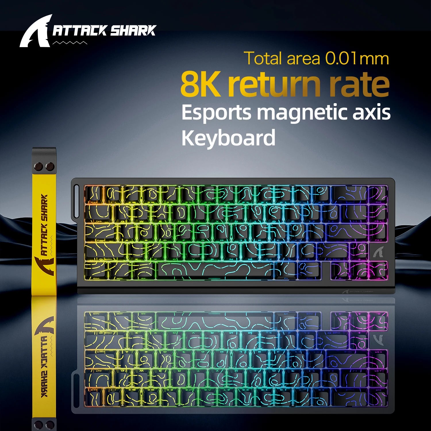 Magnetic Mechanical Gaming Keyboard 68-Key Compact Hot-Swap RGB Wired 8000Hz 0.125ms Response