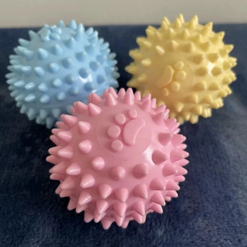 Interactive Rubber Chew Ball for Dogs & Cats - Dental Tooth-Cleaning Pet Toy