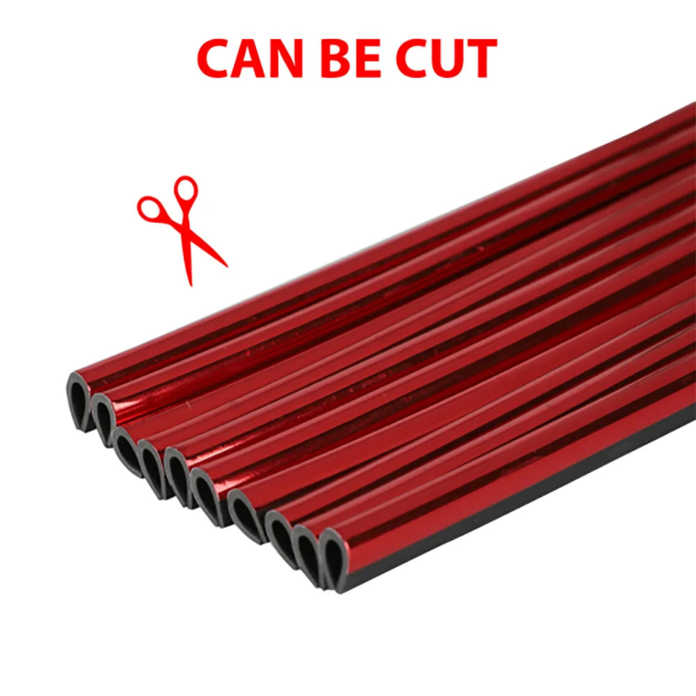 Universal 7.9 in (20 cm) U-Shaped Car Air Vent Trim Strips PVC Decorative Moulding 10-Pack