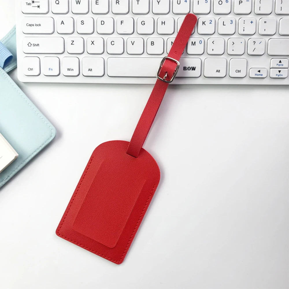 Personalized Initial Luggage Tag Custom PU Monogram Suitcase Name Tag