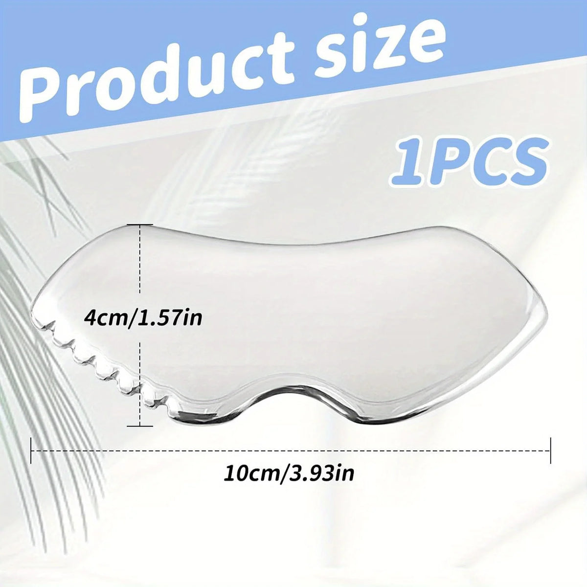 Stainless Steel Gua Sha Facial Tool – Metal Guasha Board for Jawline Sculpting & Lymphatic Massage