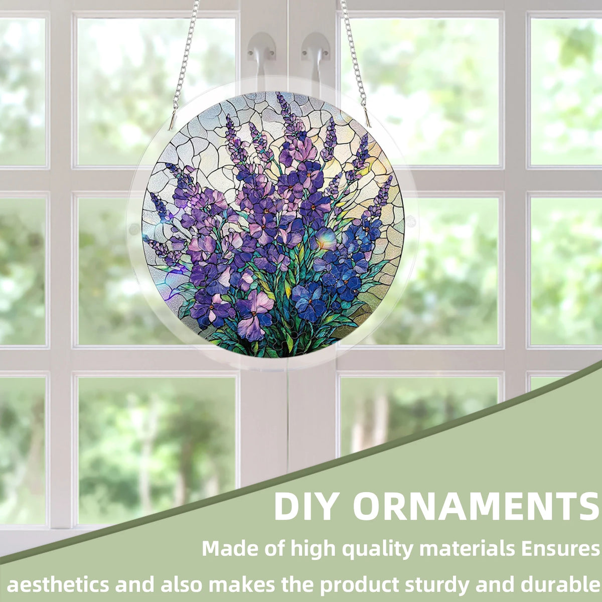 Acrylic Round Jigsaw Puzzle Suncatcher 7.3 in (185 mm) Hanging Sun Catcher Window & Wall Decor Gift