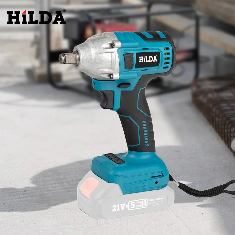 Brushless Cordless 1/2-Inch Impact Wrench — Rechargeable, 18V Battery Compatible