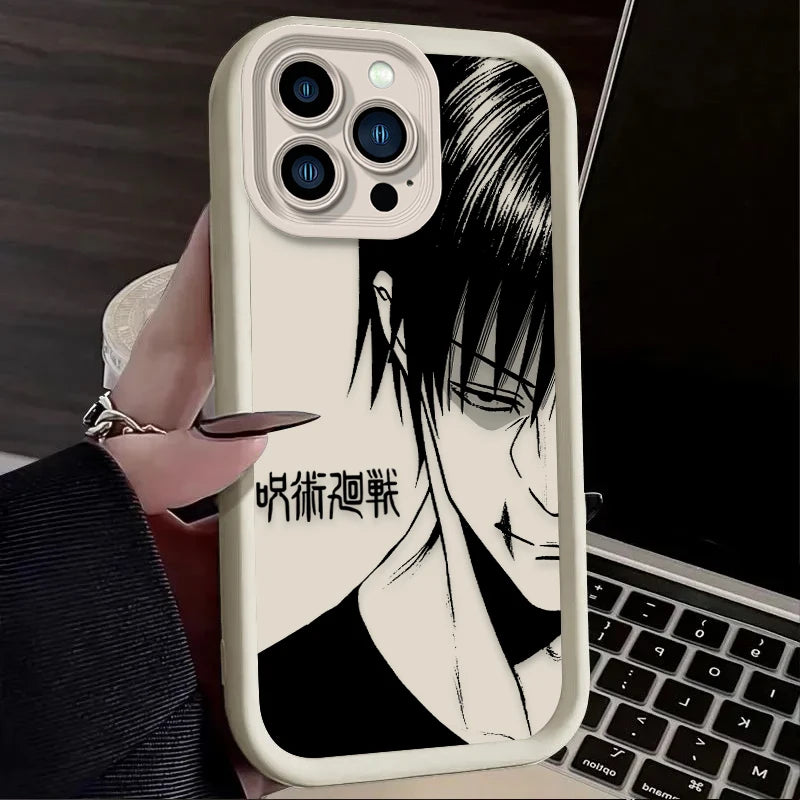 Jujutsu Kaisen Anime Soft TPU Phone Case – Shockproof Anti-Scratch Cover Compatible with Edge 70, Edge 60/50 Series, G86/G85/G84/G75/G60/G56/G54/G35/G34/G32/G24/G15/G14/G05, E13/E14/E22/E32/E40, G Play 5G