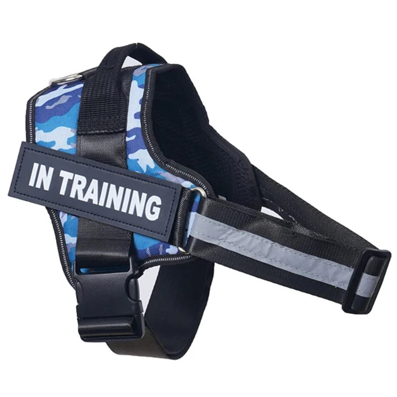 Personalized Reflective No-Pull Dog Harness Vest - Adjustable Nylon Pet Harness with Handle & Leash Attachment - Small/Medium/Large