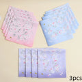 3-Pack Pure Cotton Floral Women's Handkerchiefs - 17 x 17 in (43 x 43 cm) Absorbent Wedding Handkerchiefs for Bride and Mother