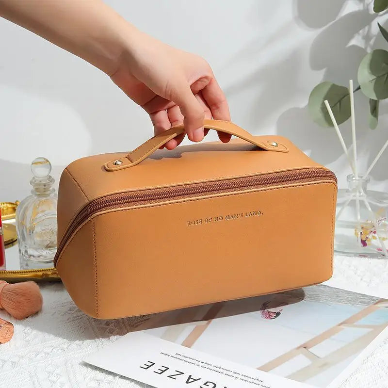 Women's Travel Makeup Bag Luxury Zip Toiletry & Cosmetic Organizer Pouch