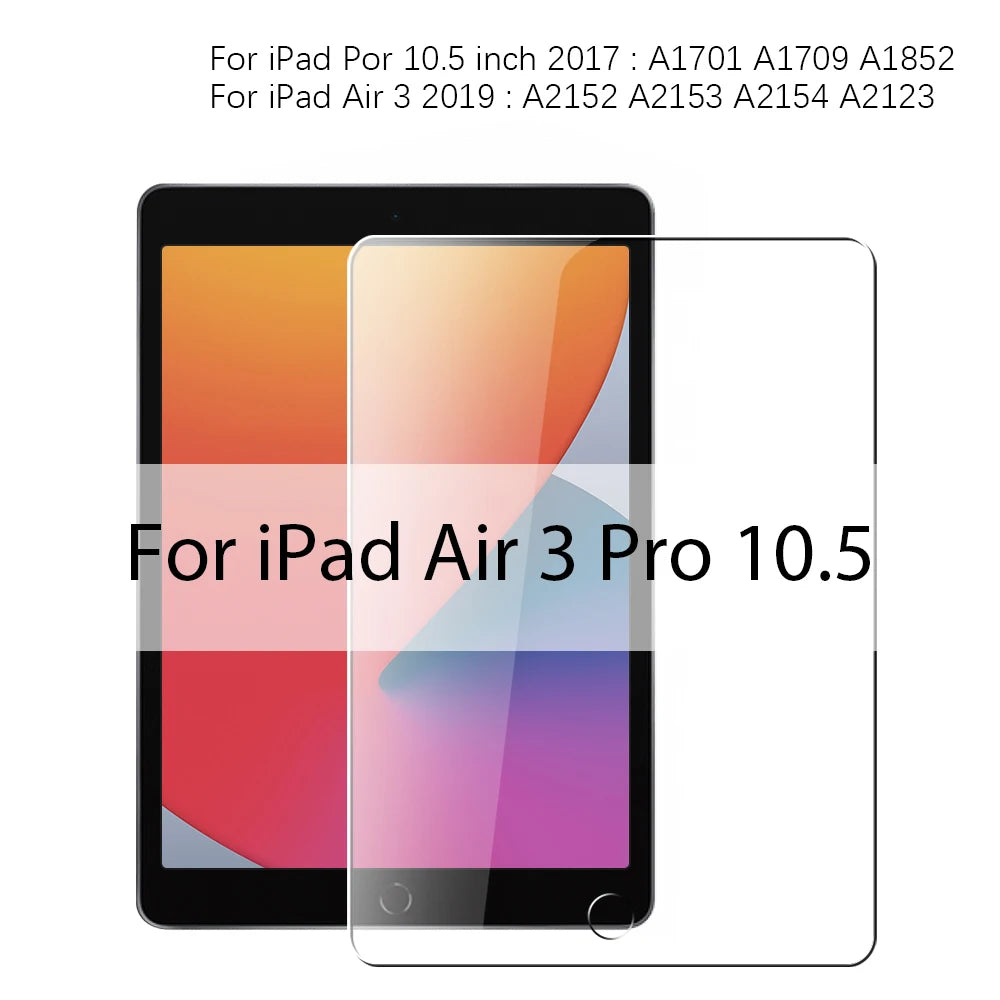 Tempered Glass Screen Protector for iPad — 1-Pack Compatible with 12.9 in (32.8 cm), 11 in (28.0 cm), 10.9 in (27.7 cm), 9.7 in (24.6 cm) — HD, Anti-Fingerprint, Oleophobic, Explosion-Proof