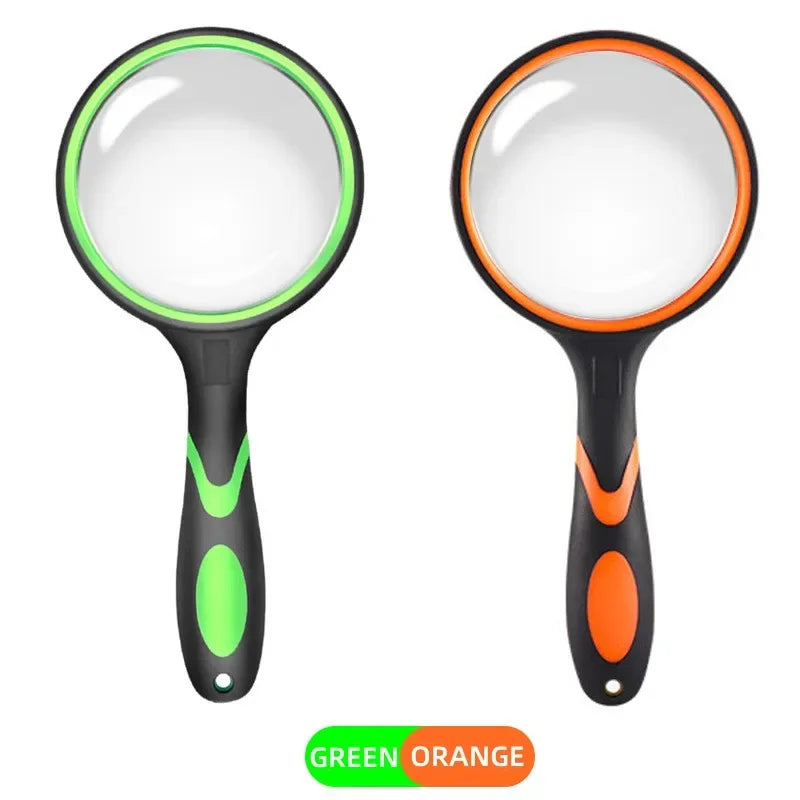 10X Handheld Reading Magnifier 50mm (1.97 in) Lens — Portable Magnifying Glass for Kids & Seniors, Reading & Nature Exploration