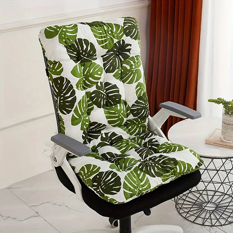 Ergonomic Memory Support Seat Cushion with Integrated Backrest and Lumbar Support for Office, Home & Car