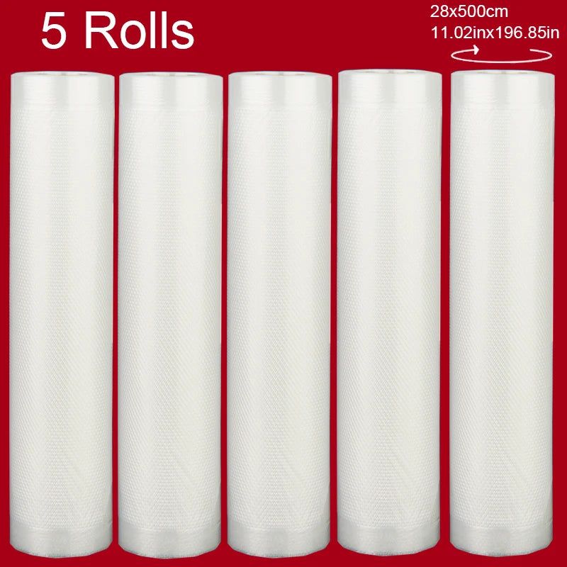 Vacuum Sealer Bags Roll – BPA-Free 4 mil Embossed Food Saver for Sous Vide, Custom-Length Vacuum Pack Bags