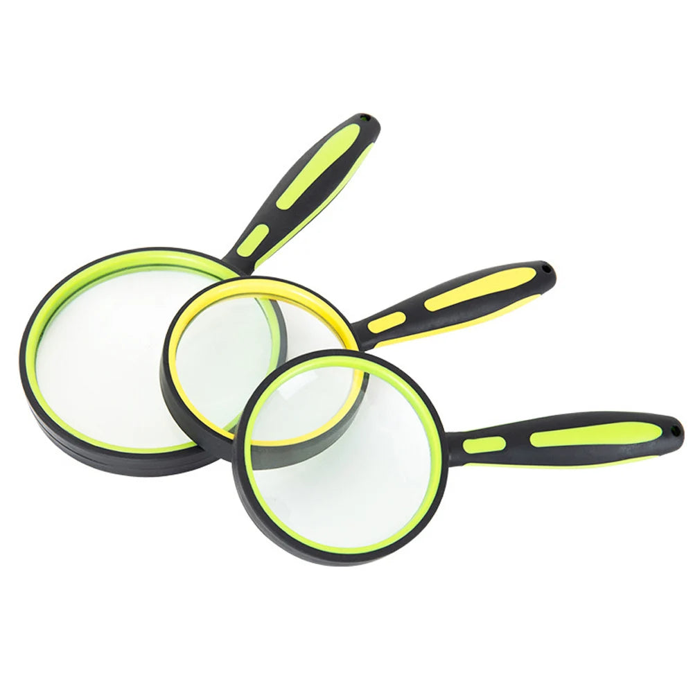 5-10X Adjustable Magnifying Glass with Non-Slip Rubber Handle, Kids Nature Explorer & Senior Reading Magnifier