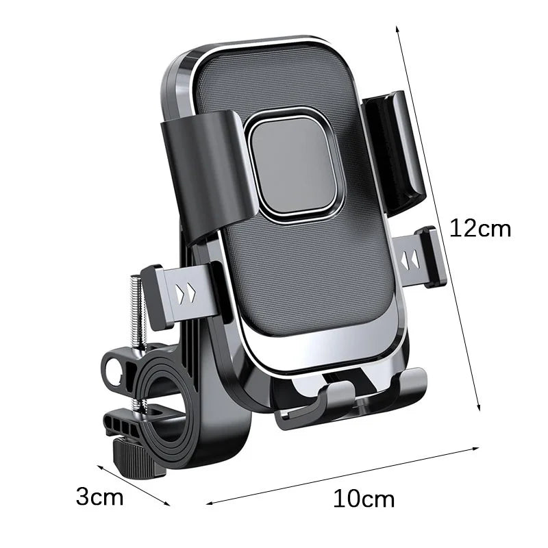 Motorcycle & Scooter Phone Mount, One-Hand Lock and 360° Rotating Bike Phone Holder