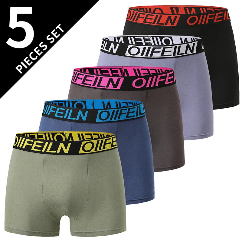 5/10-Pack Men's Black and Gold Printed Boxer Briefs - Comfortable Stretch Underwear for Sports, Beach & Leisure