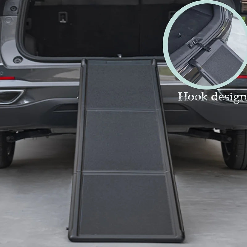 Foldable Pet Ramp for Cars, Trucks & SUVs – Fits Large Dogs, 150 lb Capacity, Side Rails, Easy to Store