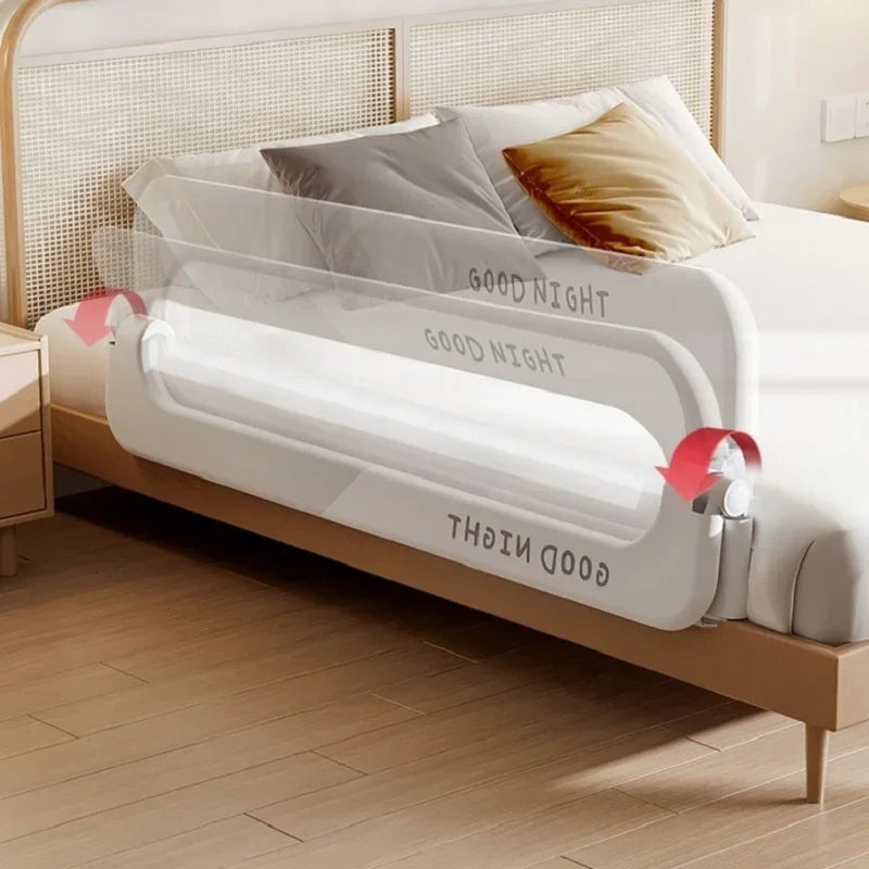 Foldable Baby Bed Rail Guard – Anti-Fall Safety Barrier for Infants & Kids, 150/180/200 x 70 cm (59/71/79 x 27.6 in)