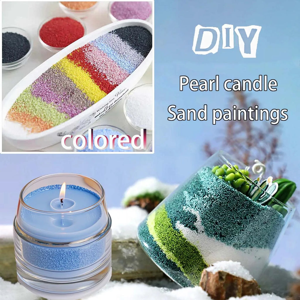 250g (8.8 oz) 11-Color Sand Wax Pearls for DIY Scented Candle Making & Sand Painting