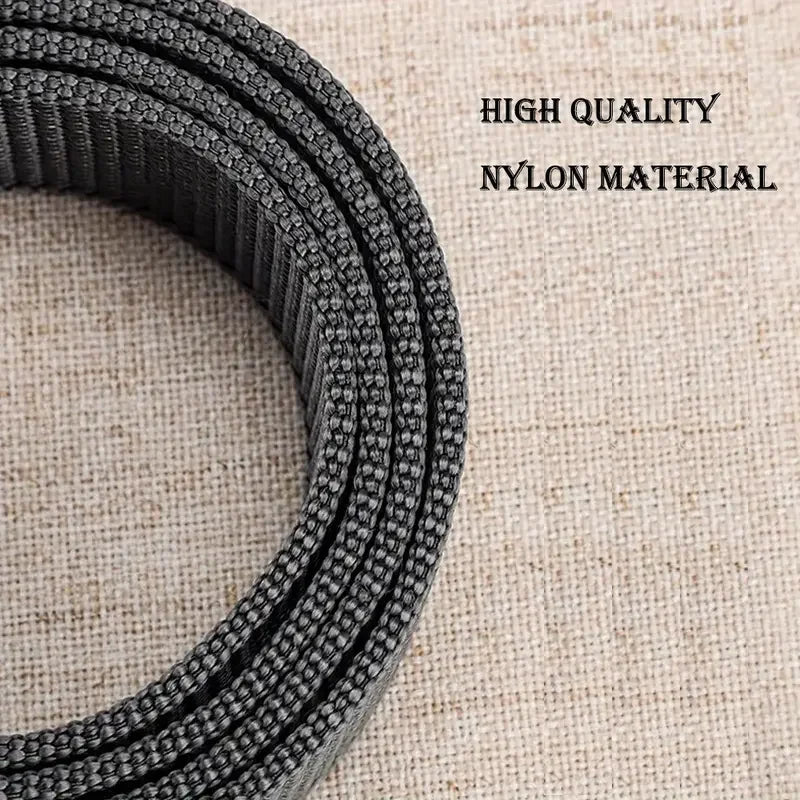Durable Nylon Canvas Tactical Belt – Heavy-Duty Work Belt with Quick-Release Prong Buckle, 3.4 cm (1.34 in) Width