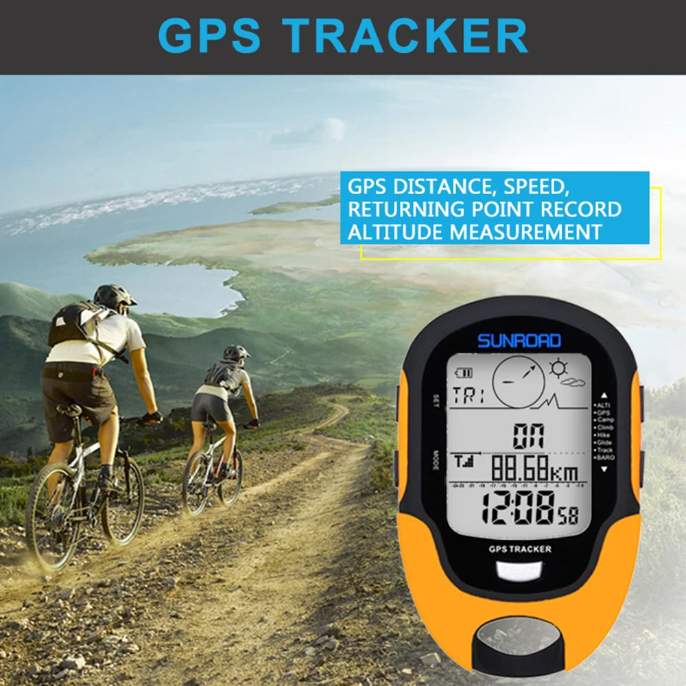 Handheld GPS Altimeter Barometer Compass for Hiking, Camping & Fishing - Portable Outdoor Navigation