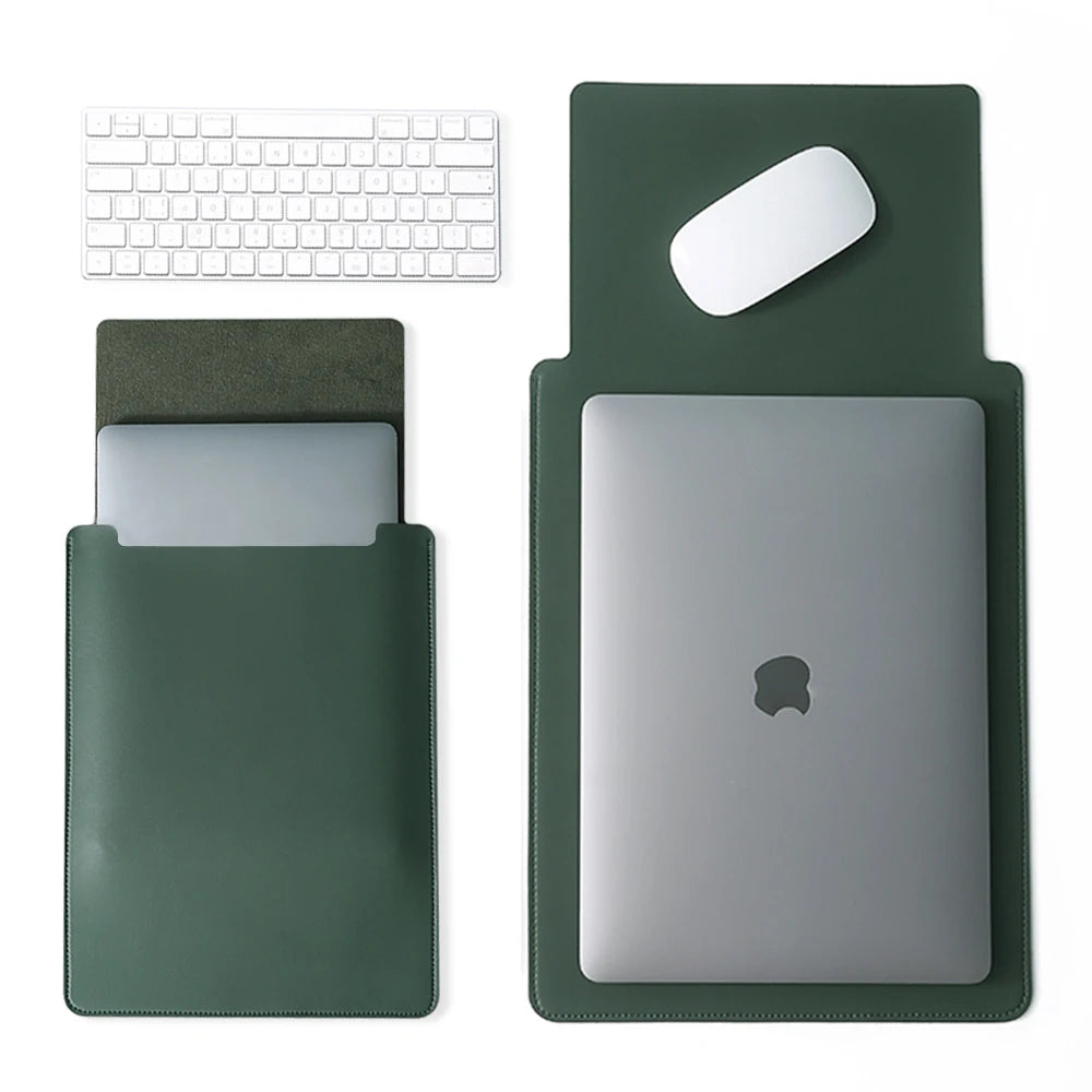 Laptop Sleeve Case 11/13/14/15/16 in (28–41 cm) – Waterproof PU Sleeve & Portable Mouse Pad, Fits 12.9 in Tablet