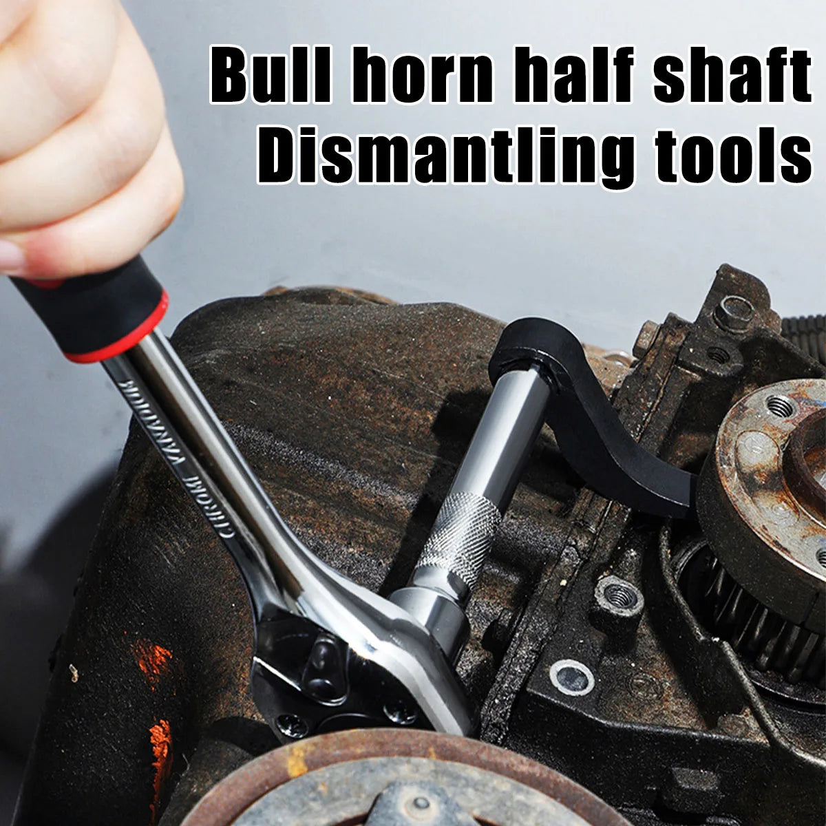 Angle-Type Half Axle Disassembly Pry Bar Adapter – Open-End Wrench Compatible, Anti-Slip