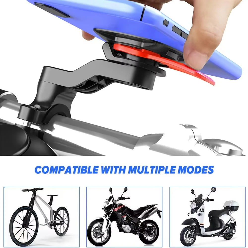 Handlebar Phone Mount for Bike & Motorcycle — Phone Holder Clamp for Smartphones 4.7–7.2 in (12–18.3 cm), Fits 22.2–28.6 mm (0.87–1.13 in)