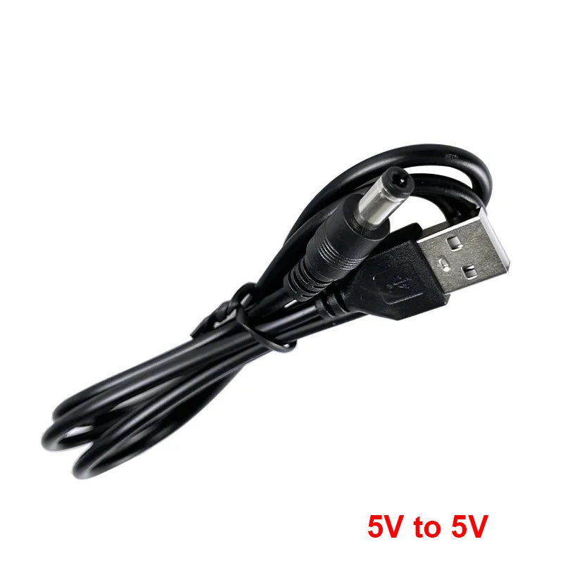 5.5 x 2.1mm USB to DC Power Booster Cable – 5V to 5/9/12V Step-Up Converter for WiFi Router & Modem, 1 m (3.3 ft)