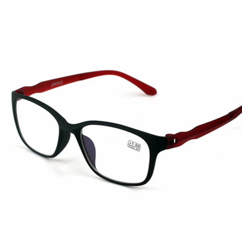 Anti-Blue Light Reading Glasses Unisex Presbyopic Anti-Fatigue Computer Eyewear Rectangle Frame, Magnification +0.0 to +4.0
